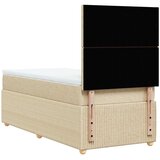  Okvir kreveta s oprugama i madrac krem 80x200 cm od tkanine | shoptok.hr