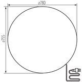 Kanlux 36594 - Spoljašnja lampa STONO 1xE27/25W/230V, prečnik 78 cm, IP65 | Eponuda.com