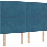  Krevet od tamnoplave baršunaste tkanine 160x200 cm | shoptok.hr