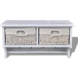 vidaXL Zidna polica bijela 60 x 23,5 x 33 cm od drva paulovnije | shoptok.hr