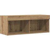 vidaXL TV omarica Artisan hrast Inženirski les z LED lučmi Velik | Shoptok.si