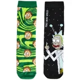 - Komplet 2 parov nogavic Rick and Morty - Črna