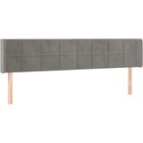  Uzglavlje svjetlosivo 163x16x78/88 cm baršunasto | shoptok.hr