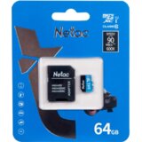Netac Micro SDXC 64GB P500 Standard NT02P500STN-064G-R + SD adapter Cene'.'