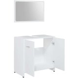  Kopalniško pohištvo 3 kosi bele barve iverna plošča, (20798065) | Shoptok.si