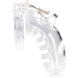 Shots ManCage Model 26 Chastity Cage 4.5" 11,5cm Transparent Cene