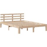  Okvir za krevet s uzglavljem 140x200 cm od masivne borovine | shoptok.hr