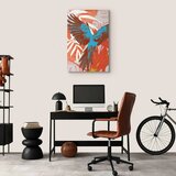  Slika - Exotic Wings - Parrot Among Abstract Leaf Patterns 60x90 Na talijanskom platnu | shoptok.hr