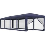 vidaXL Vrtni šotor z 10 mrežastimi stranicami moder 3x12 m HDPE | Shoptok.si