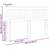  Uzglavlje s uzglavljem Dimljeni hrast 140 cm Konstruirano drvo | shoptok.hr