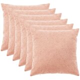  Presvlaka za jastuk 6 pcs HEERLEN Ružičasta 60 x 60 cm Boucl&amp;eacute; Slike