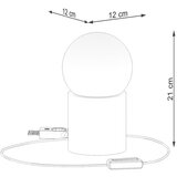 Sollux Bela/v naravni barvi namizna svetilka s steklenim senčilom (višina 21 cm) Surtur – | Shoptok.si