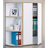 Livetastic KOTNI REGAL 33/100/33 cm bela, medeni hrast | Shoptok.si