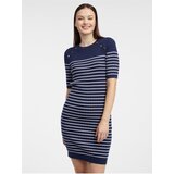 Orsay Dark Blue Women Striped Sweater Dress - Women Cene