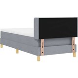 vidaXL Postelja z vzmetnico z vzmetnico Svetlo siva 90 x 190 cm blago | Shoptok.si