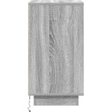  Noćni ormarić s LED svjetlima siva boja hrasta 38x34x65 cm | shoptok.hr