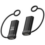 INF Obojestranski Type-C ženski adapter z vrvico, 20GB, črn, (5000326813) Cene