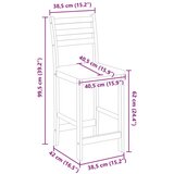  Trpezarijske stolice 2 pcs Bijelo 40 x 47 5 x 99 5 cm - bijela i prirodna | shoptok.hr