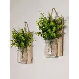 DYBOHF 2x dekoracija v kozarcu z umetno rastlino | Shoptok.si