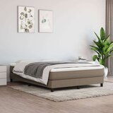  Box spring postelja z vzmetnico taupe 140x200 cm blago, (20791273) Cene