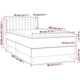  Okvir kreveta s oprugama i madrac svjetlosivi 80x200cm tkanina | shoptok.hr