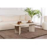 Kalune Design Bež klubska mizica v polsijajnem dekorju 60x119 cm Sabin – | Shoptok.si