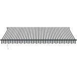 Tenda na ručno uvlačenje antracit i bijela 450 x 350 cm | shoptok.hr