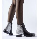 Gemre Black ankle boots with a shimmering back Olindo | shoptok.hr