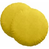  Jastučići za sjedenje 2 pcs Žuta Ø60 x 21 cm Baršun | Eponuda.com