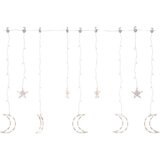 vidaXL Okrasne lučke zvezde in lune z daljincem 345 LED toplo bele | Shoptok.si