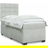 Maison Chic Box spring postelja - Vzmetna postelja z vzmetnico svetlo siva 80x200 cm žamet SL23609, (21891537) | Shoptok.si