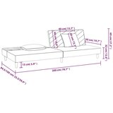 vidaXL Kavč dvosed z ležiščem in dvema blazinama temno siv žamet | Shoptok.si