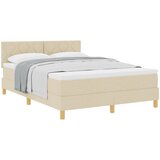 vidaXL Krevet s kutijom s madracem krem 140x190 cm tkanina Cijene