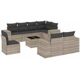  9-dijelni set vrtnih sofa od poliratana s jastucima svjetlosivi | shoptok.hr