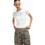 Desigual Hlače z naborki bež / črna | Shoptok.si