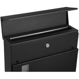 Songmics Stenski poštni nabiralnik GMB052B01, črn | Shoptok.si
