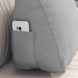  Jastuk za leđa Oblačnosiva 45 x 20 x 35 cm tkanina | shoptok.hr