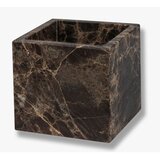 Mette Ditmer Denmark Temno rjava marmorna kopalnica organizator za bombažne tampone Marble - Cene