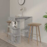  Barski stol sa stalkom boja betona 100 x 50 x 101,5 cm drveni | shoptok.hr