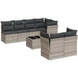 Maison Chic Seti vrtnega pohištva - Vrtna garnitura - Vrtni pohištvo set 8-delna z blazinami sv. siv poli ratan, (21797980) | Shoptok.si