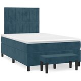 Box spring krevet s madracem tamnoplavi 120 x 200 cm baršunasti | shoptok.hr