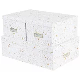 Bigso Box of Sweden set od 3 kutije za pohranu u zlatno bijeloj boji inge