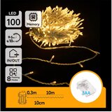 Aigostar LED Spoljašnji svetlosni niz 100xLED/8 funkcija 3xAA 10,3m IP44 toplo belo | Eponuda.com