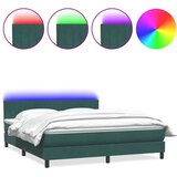 Box spring postelja z vzmetnico temno zelena 180x220 cm žamet, (22053459) | Shoptok.si