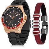 Polo Air Metal Strap Sports Men's Wristwatch Bracelet Combination Black Copper Case | Shoptok.si