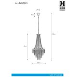 Markslöjd 108125 - Kristalni luster na lancu ALLINGTON 3xE14/25W/230V | Eponuda.com