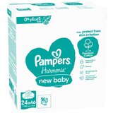 Pampers Harmonie New Baby vlažni čistilni robčki za otroke 24x46 kos | Shoptok.si