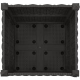 Vrtni saksija s kotačima Crna 40 x 40 x 44 cm PP | shoptok.hr