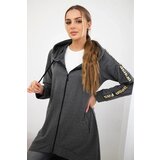 Kesi Zip-up sweatshirt in graphite melange back | shoptok.hr
