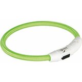 LED ovratnica za hišne ljubljenčke Trixie Flash USB Zelena Cene